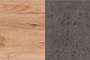 Шкаф-витрина Лофт 19.061 цвет дуб золотистый/бетон темно-серый